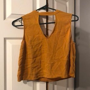 Mustard yellow crop top